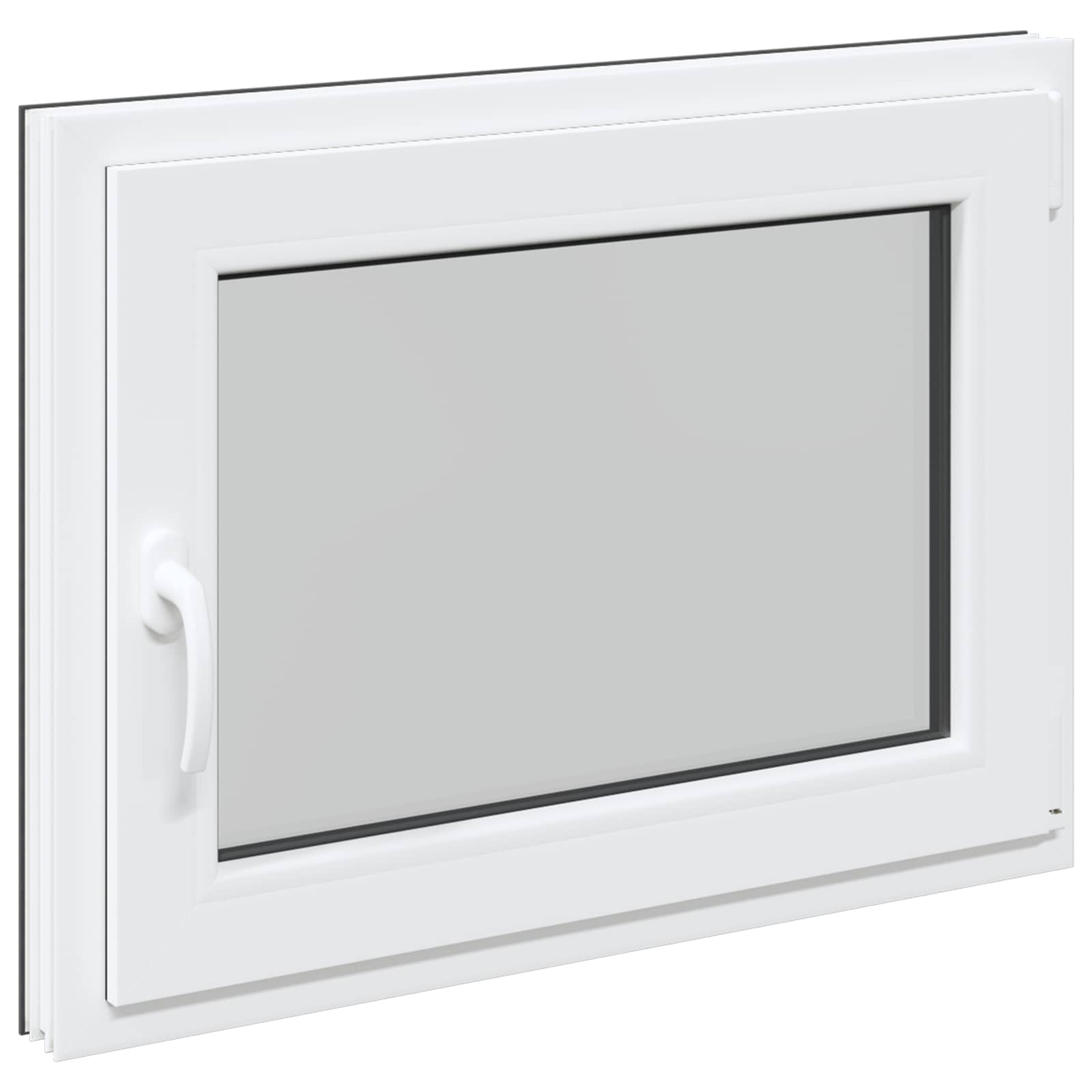 Kellari-Ikkuna Risor 80 X 50 Cm Pvc Ja Lasi Antrasiitti