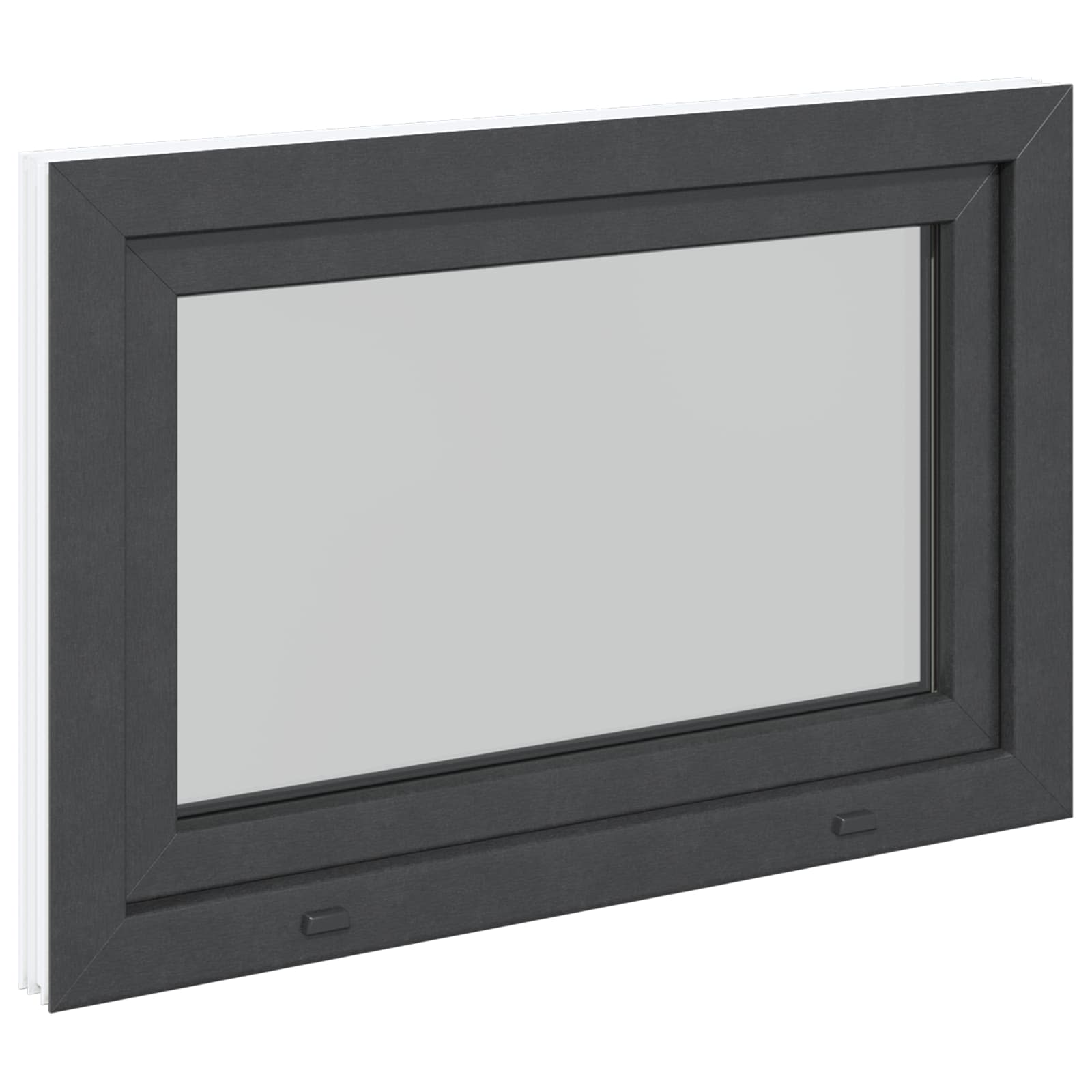Kellari-Ikkuna Risor 90 X 50 Cm Pvc Ja Lasi Antrasiitti