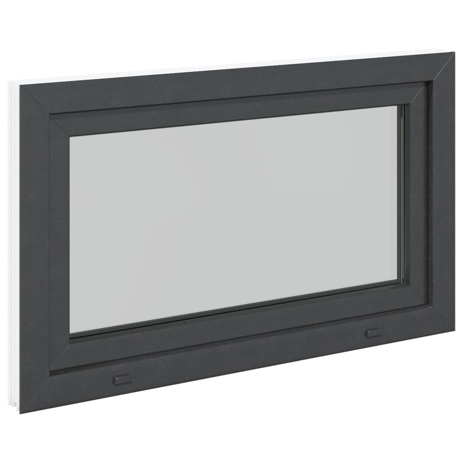 Kellari-Ikkuna Risor 100 X 50 Cm Pvc Ja Lasi Antrasiitti