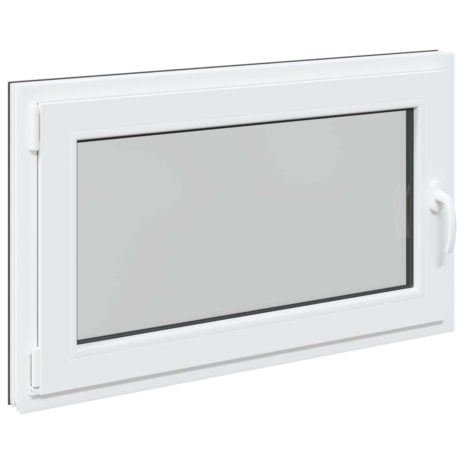 Kellari-Ikkuna Risor 100 X 50 Cm Pvc Ja Lasi Antrasiitti