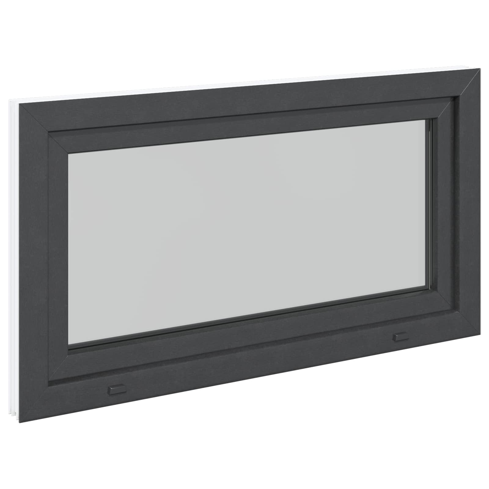 Kellari-Ikkuna Risor 110 X 50 Cm Pvc Ja Lasi Antrasiitti