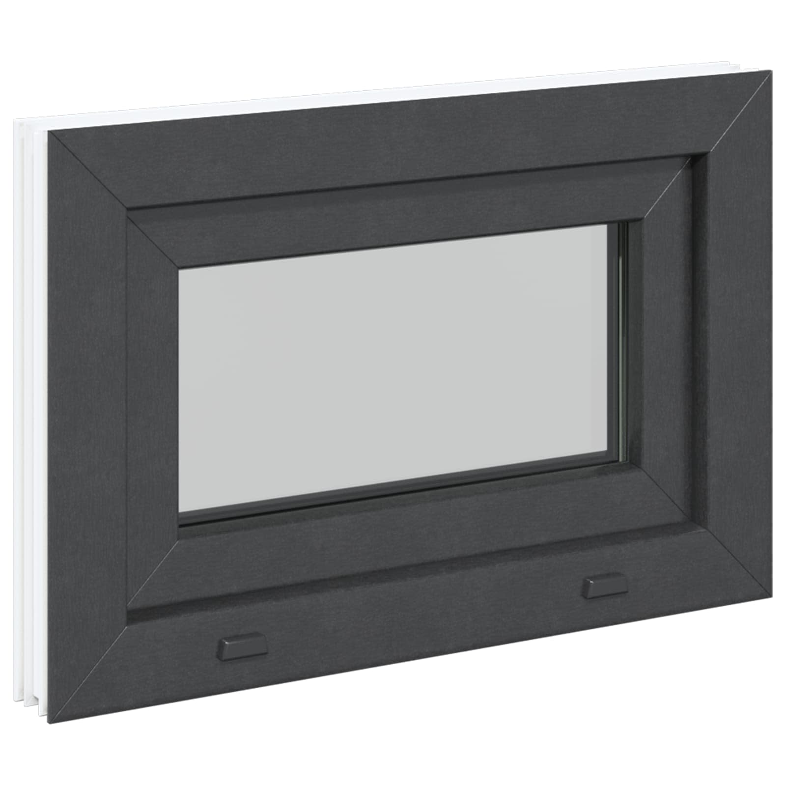 Kellari-Ikkuna Risor 60 X 40 Cm Pvc Ja Lasi Antrasiitti