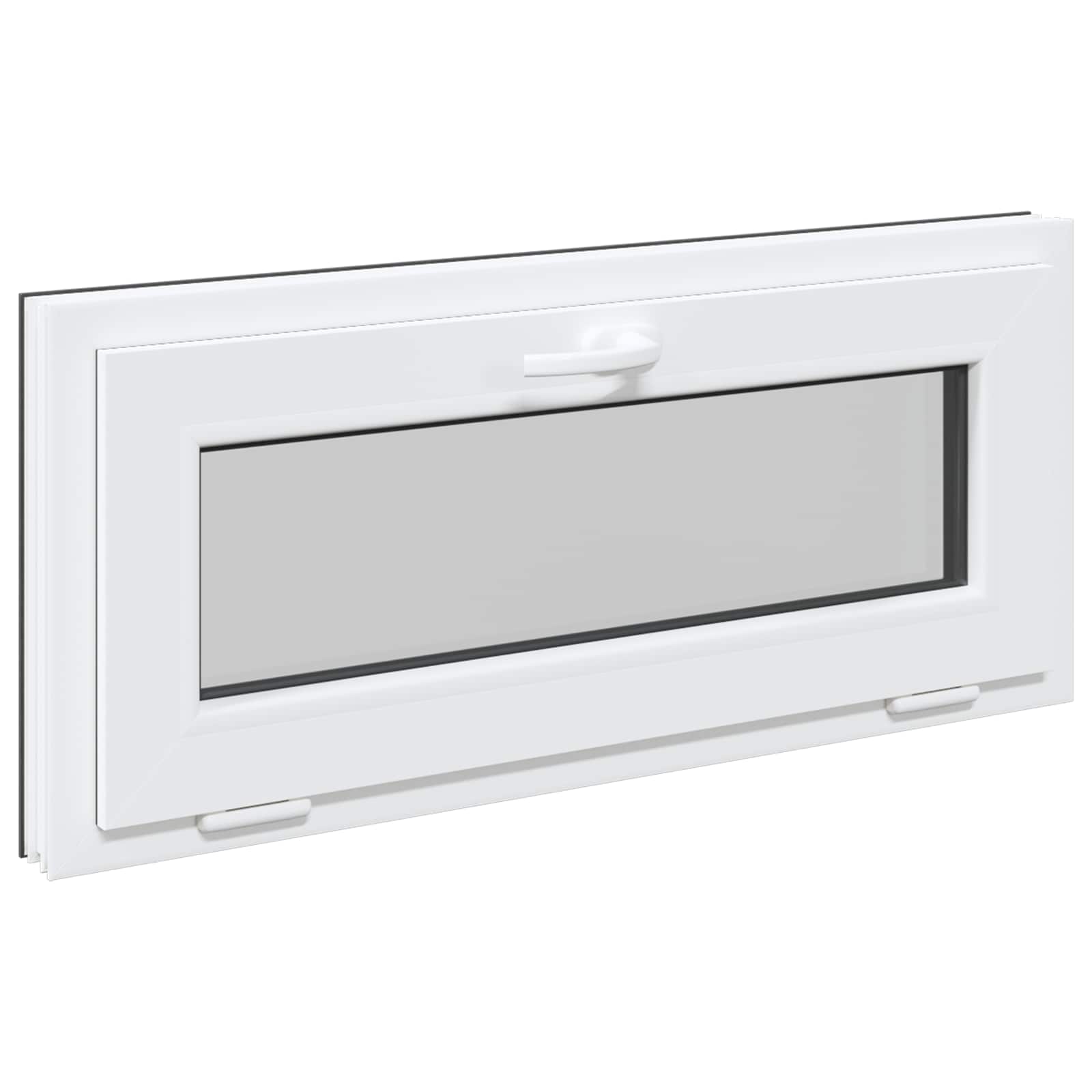 Kellari-Ikkuna Risor 90 X 40 Cm Pvc Ja Lasi Antrasiitti