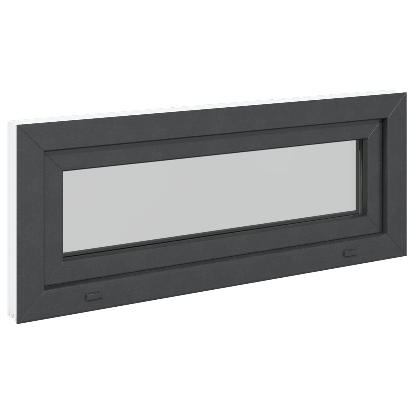 Kellari-Ikkuna Risor 100 X 40 Cm Pvc Ja Lasi Antrasiitti