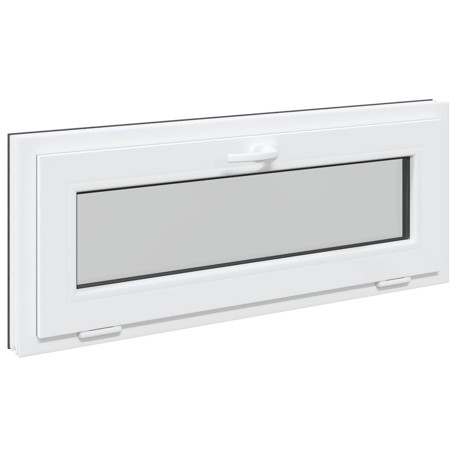 Kellari-Ikkuna Risor 110 X 40 Cm Pvc Ja Lasi Antrasiitti