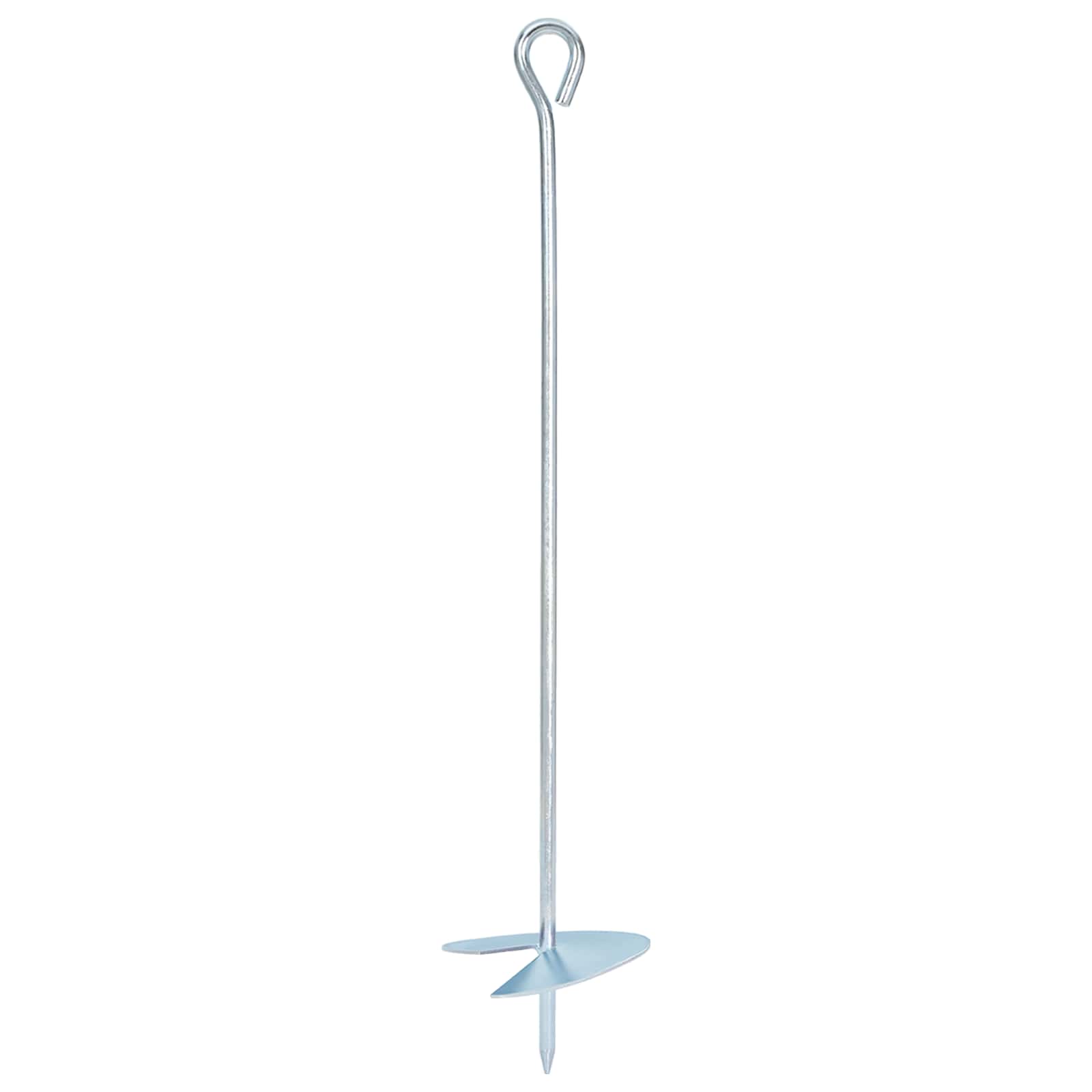 Maakiinnike 6 Kpl Ø10 X 50 Cm Galvanoitu Metalli Hopea