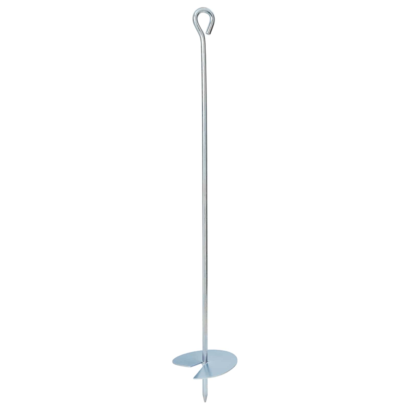 Maakiinnike 2 Kpl Ø10 X 60 Cm Galvanoitu Metalli Hopea