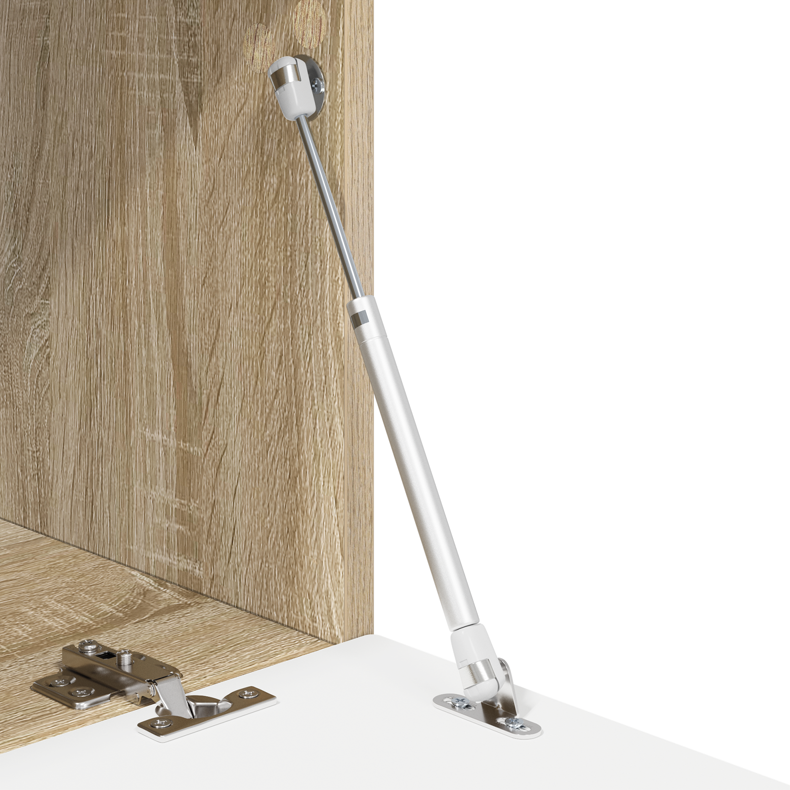 Hydraulinen Kaasujousi 2 Pcs Hopea 280 X 17 X 16 Mm